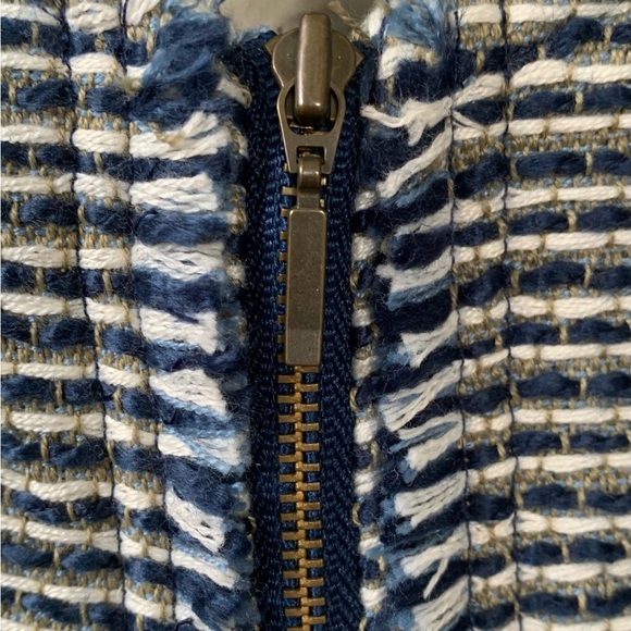 C&B Navy Fringed Tweed Cropped Jacket - Picture 4 of 8